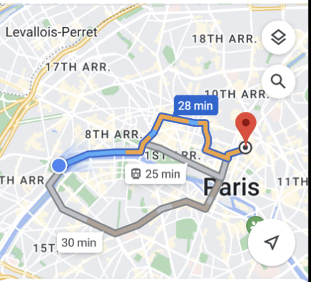 Google maps transportes públicos carros elétricos